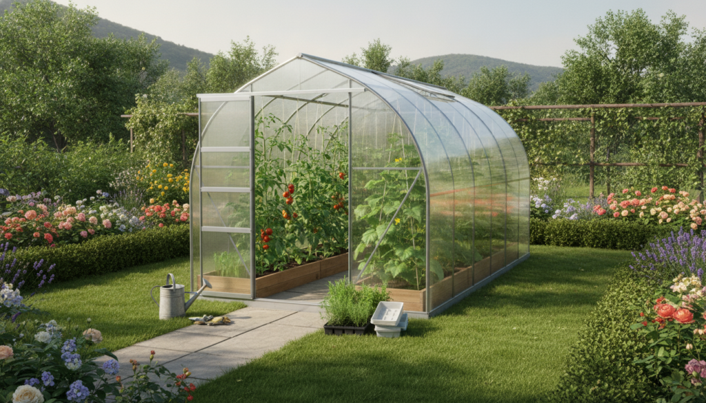 Polykarbonat drivhus: Vælg mellem 4 mm og 6 mm plader