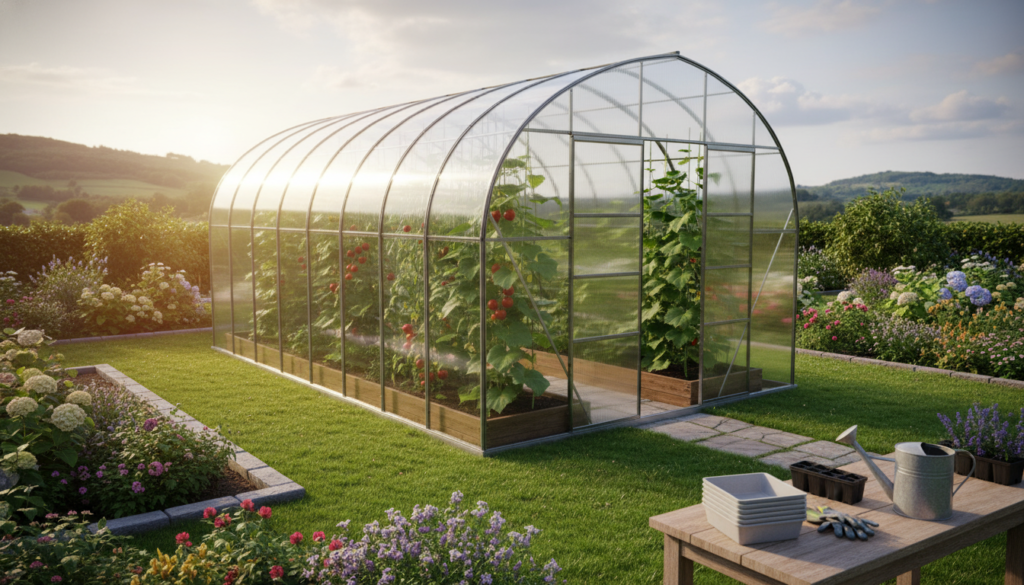 Polykarbonat drivhus: Guide til optimal vindstabilitet og sikring