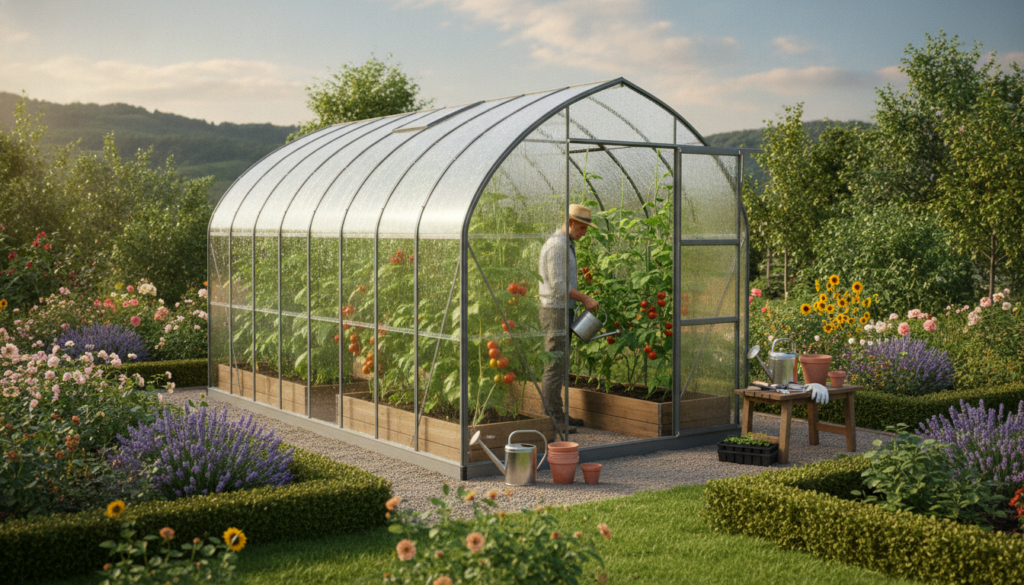 Polykarbonat drivhus på 20 m2 – find dit professionelle orangeri
